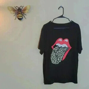 Black Red Graphic T-Shirt The Rolling Stones, 2XL